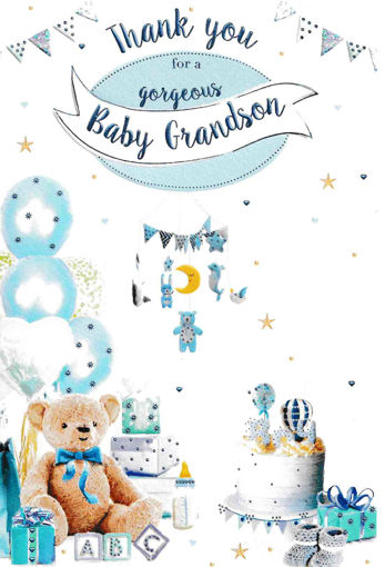 Picture of THANK YOU FOR A GORGEOUS BABY GRANDSON CARD
